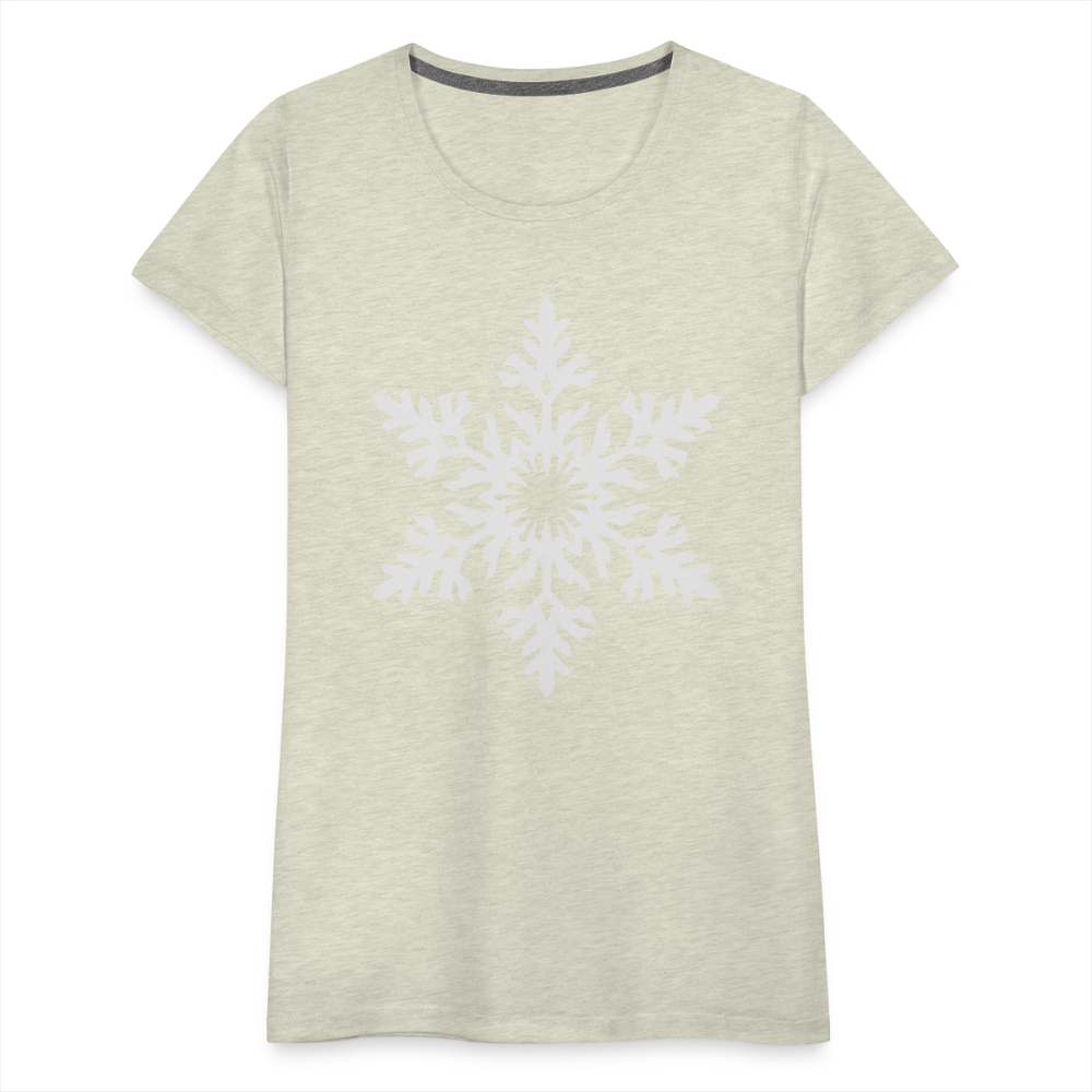 Snowflake Design T-Shirt For Women | Women’s Premium T-Shirt - heather oatmeal