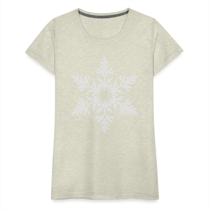 Snowflake Design T-Shirt For Women | Women’s Premium T-Shirt - heather oatmeal