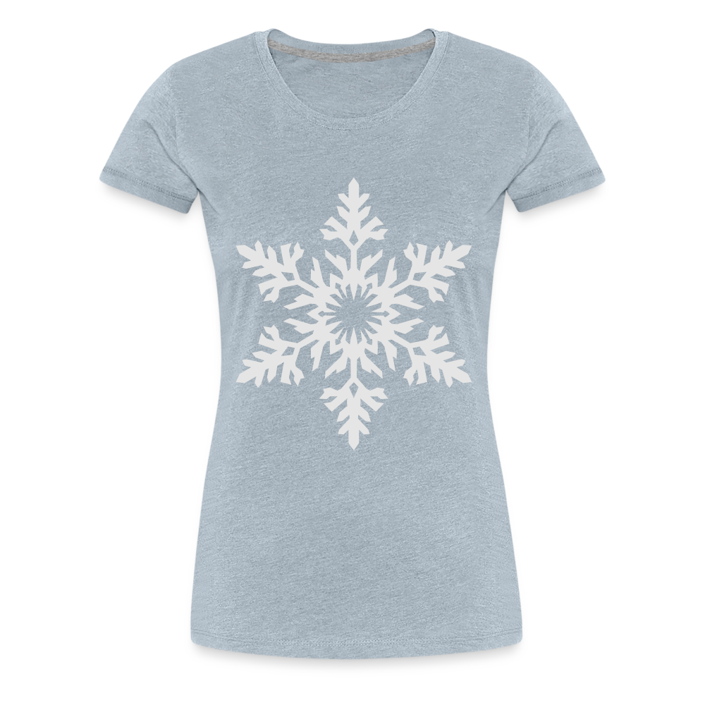 Snowflake Design T-Shirt For Women | Women’s Premium T-Shirt - heather ice blue