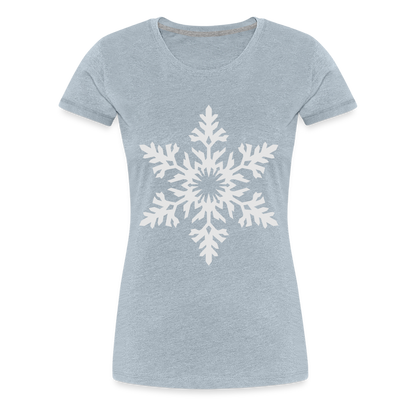 Snowflake Design T-Shirt For Women | Women’s Premium T-Shirt - heather ice blue