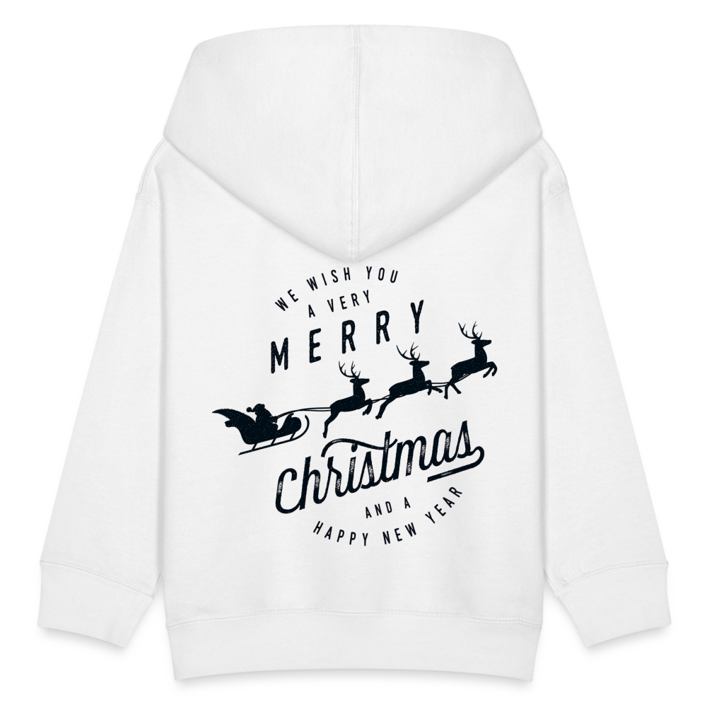 Kids' Hoodie- Merry Christmas And Happy New Year - white