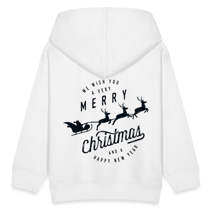 Kids' Hoodie- Merry Christmas And Happy New Year - white