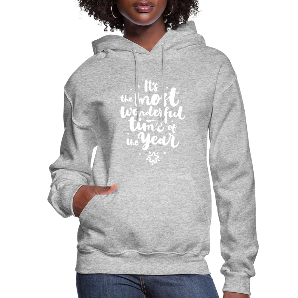 Christmas Hoodies for Her | It's the most wonderful time of the Year |Women's Hoodie - heather gray