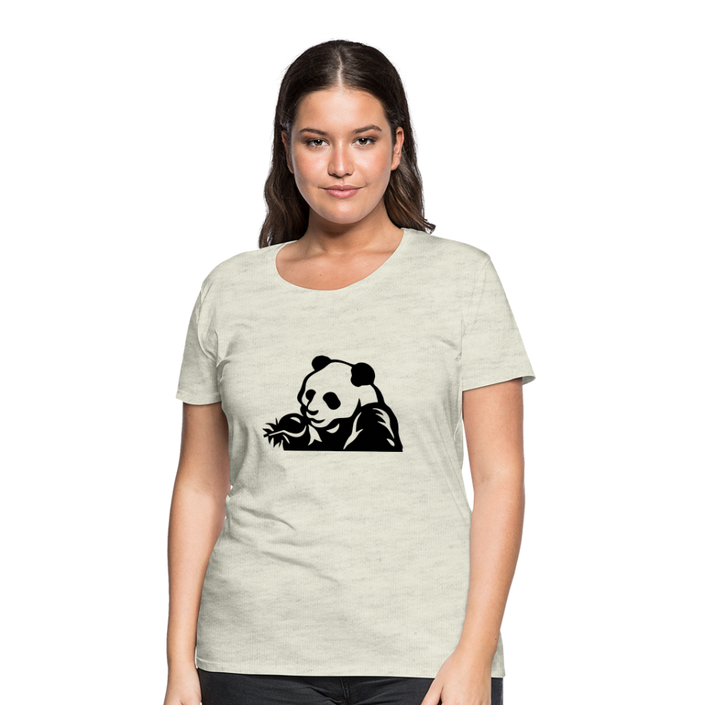 Panda Design T-Shirts for Women | Women’s Premium T-Shirt - heather oatmeal