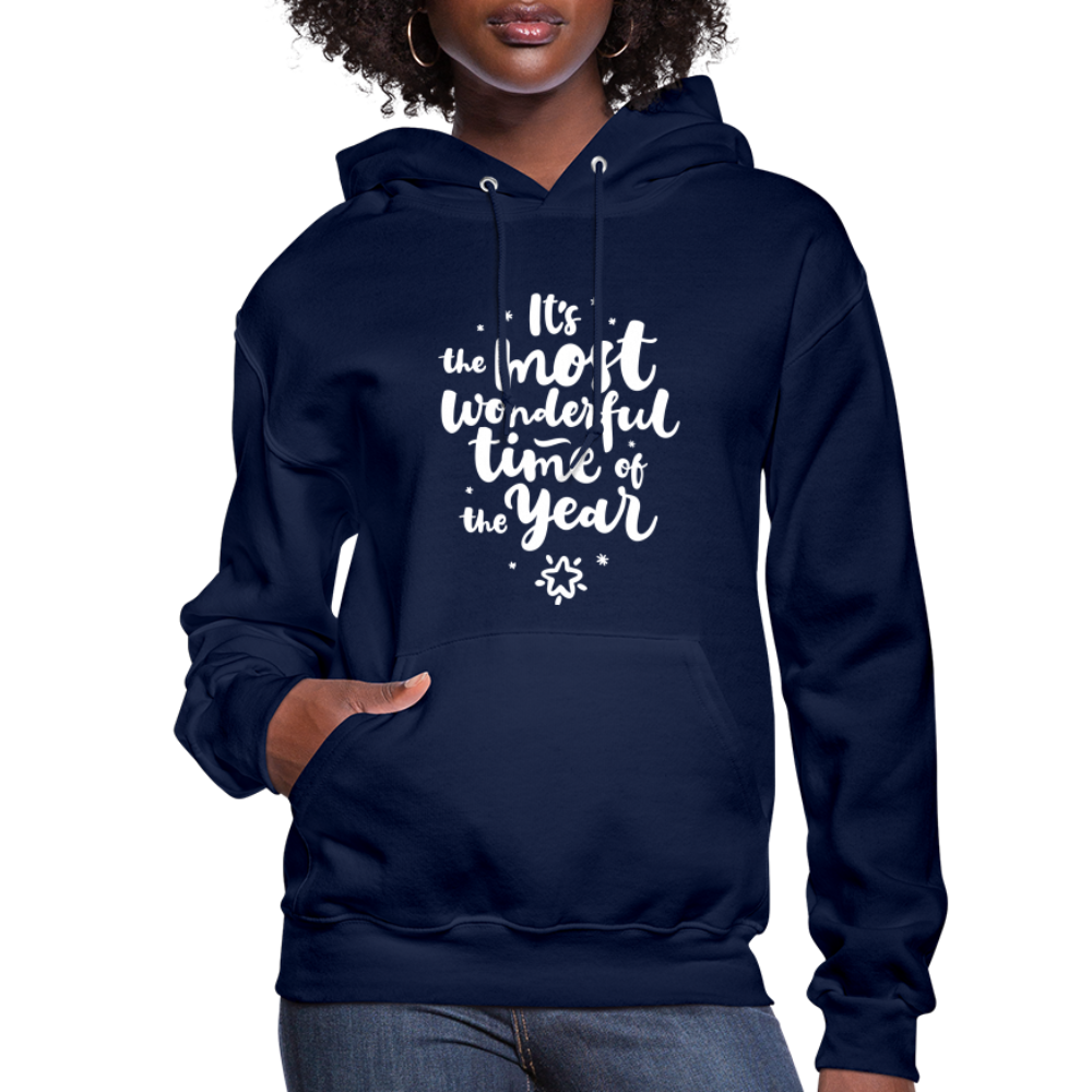 Christmas Hoodies for Her | It's the most wonderful time of the Year |Women's Hoodie - navy