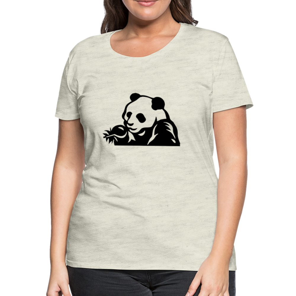 Panda Design T-Shirts for Women | Women’s Premium T-Shirt - heather oatmeal