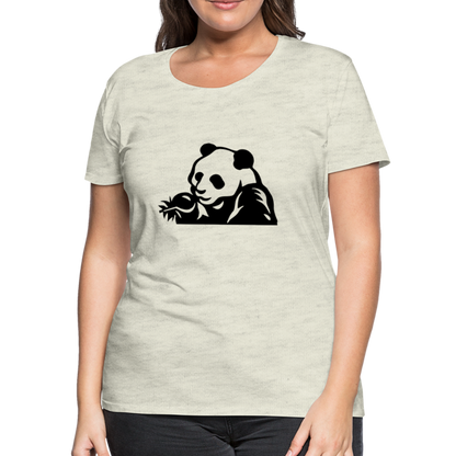 Panda Design T-Shirts for Women | Women’s Premium T-Shirt - heather oatmeal