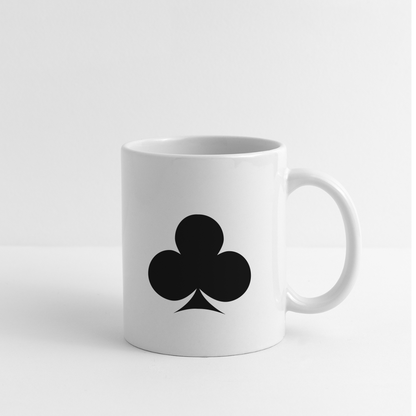 Club Ceramic Cup – Classic Black Design-Coffee/Tea Mug - white