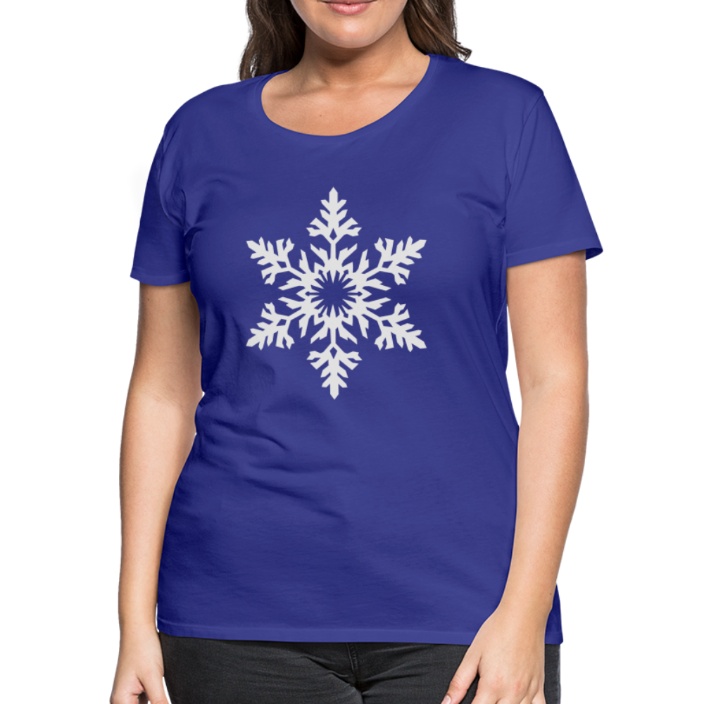 Snowflake Design T-Shirt For Women | Women’s Premium T-Shirt - royal blue