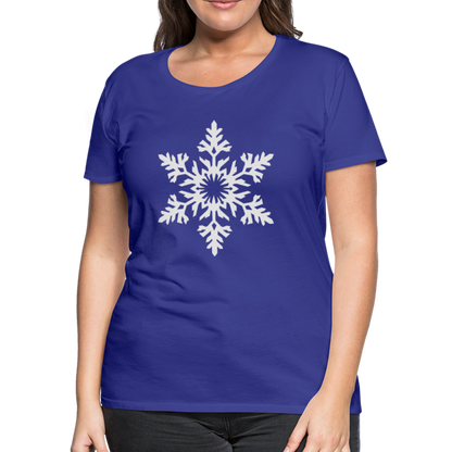 Snowflake Design T-Shirt For Women | Women’s Premium T-Shirt - royal blue