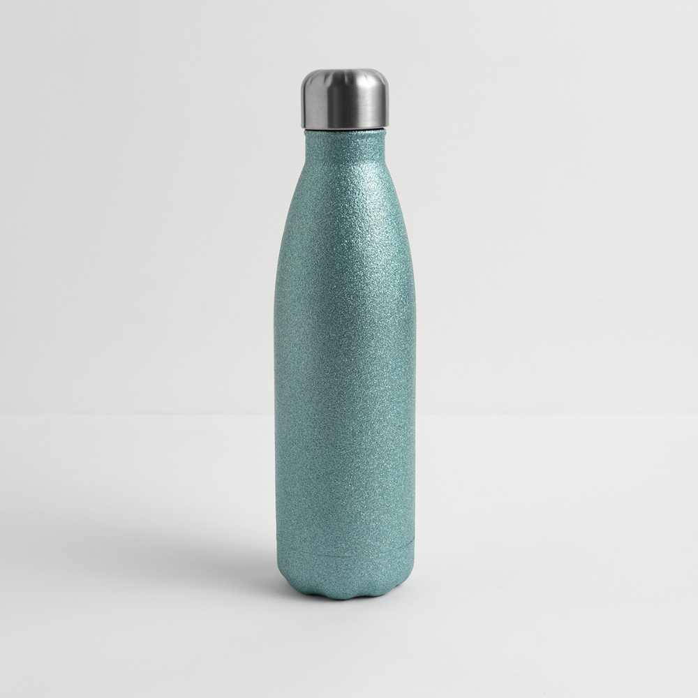 Insulated Stainless Steel Water Bottle - turquoise glitter