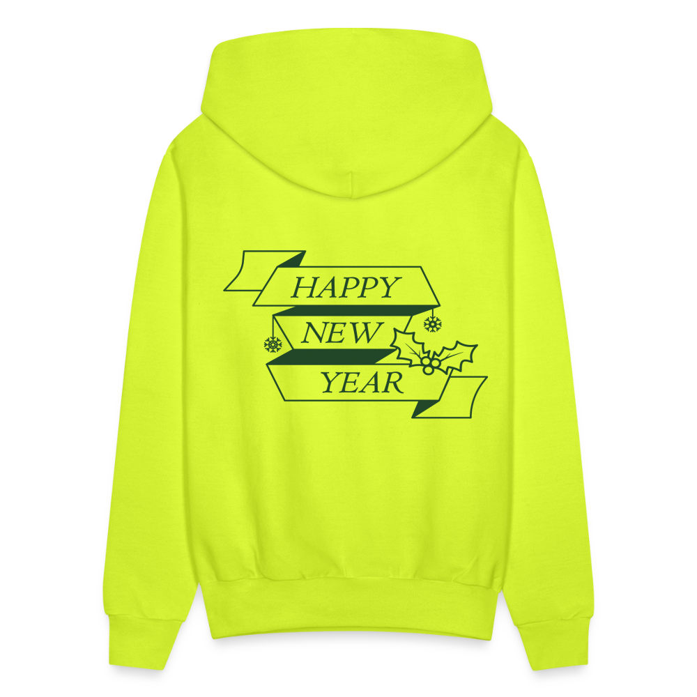 Happy New Year 2025 | Men's Hoodie - safety green