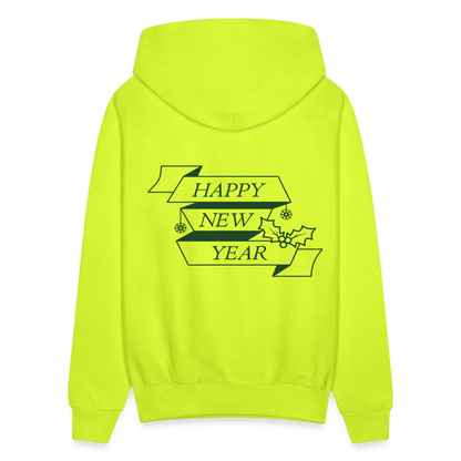 Happy New Year 2025 | Men's Hoodie - safety green