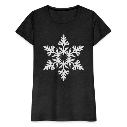 Snowflake Design T-Shirt For Women | Women’s Premium T-Shirt - charcoal grey