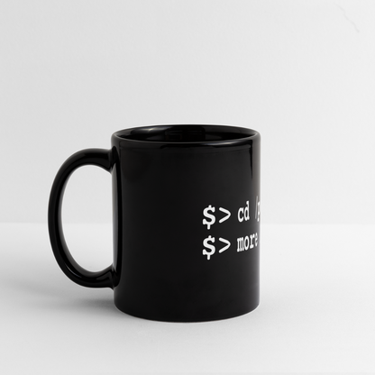 Black Full-Color Panoramic Mug – Bold Style, All-Around Design - black