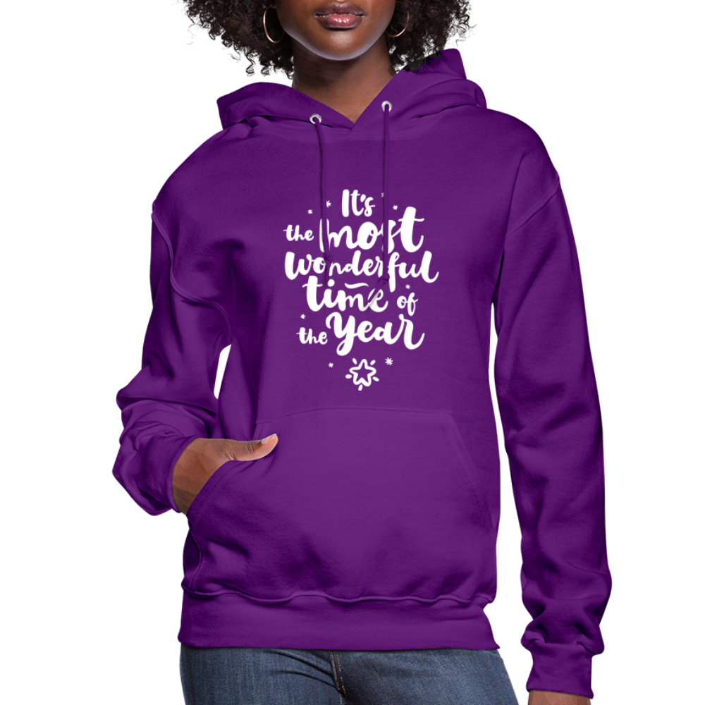 Christmas Hoodies for Her | It's the most wonderful time of the Year |Women's Hoodie - purple