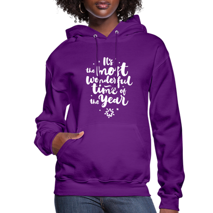 Christmas Hoodies for Her | It's the most wonderful time of the Year |Women's Hoodie - purple