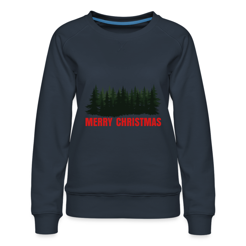 Merry Christmas Women’s Premium Sweatshirt - navy