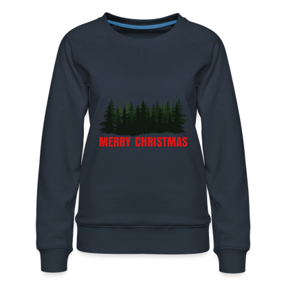 Merry Christmas Women’s Premium Sweatshirt - navy