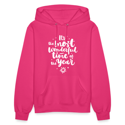 Christmas Hoodies for Her | It's the most wonderful time of the Year |Women's Hoodie - fuchsia