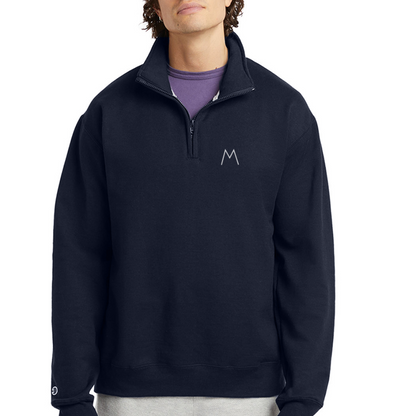 Champion Unisex 1/4 Zip Pullover Sweatshirt - Timeless Comfort & Style - navy