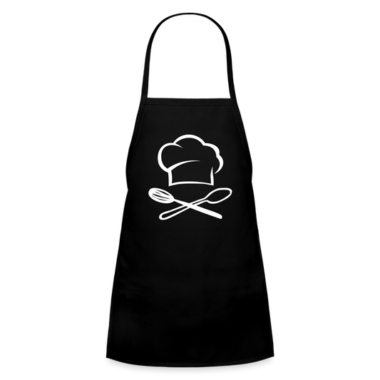 Kids' Apron with Cooking Emblem – Fun & Functional for Little Chefs - black