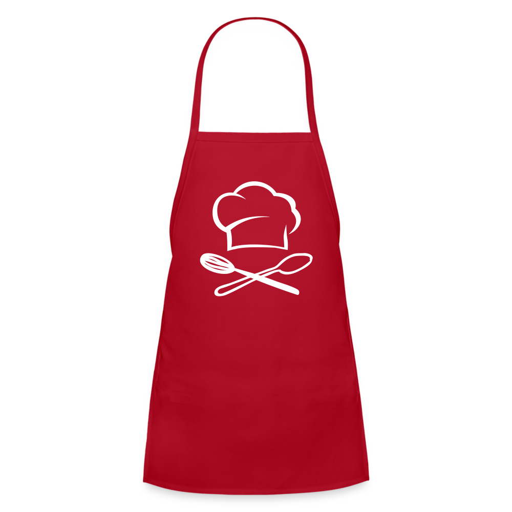 Kids' Apron with Cooking Emblem – Fun & Functional for Little Chefs - red