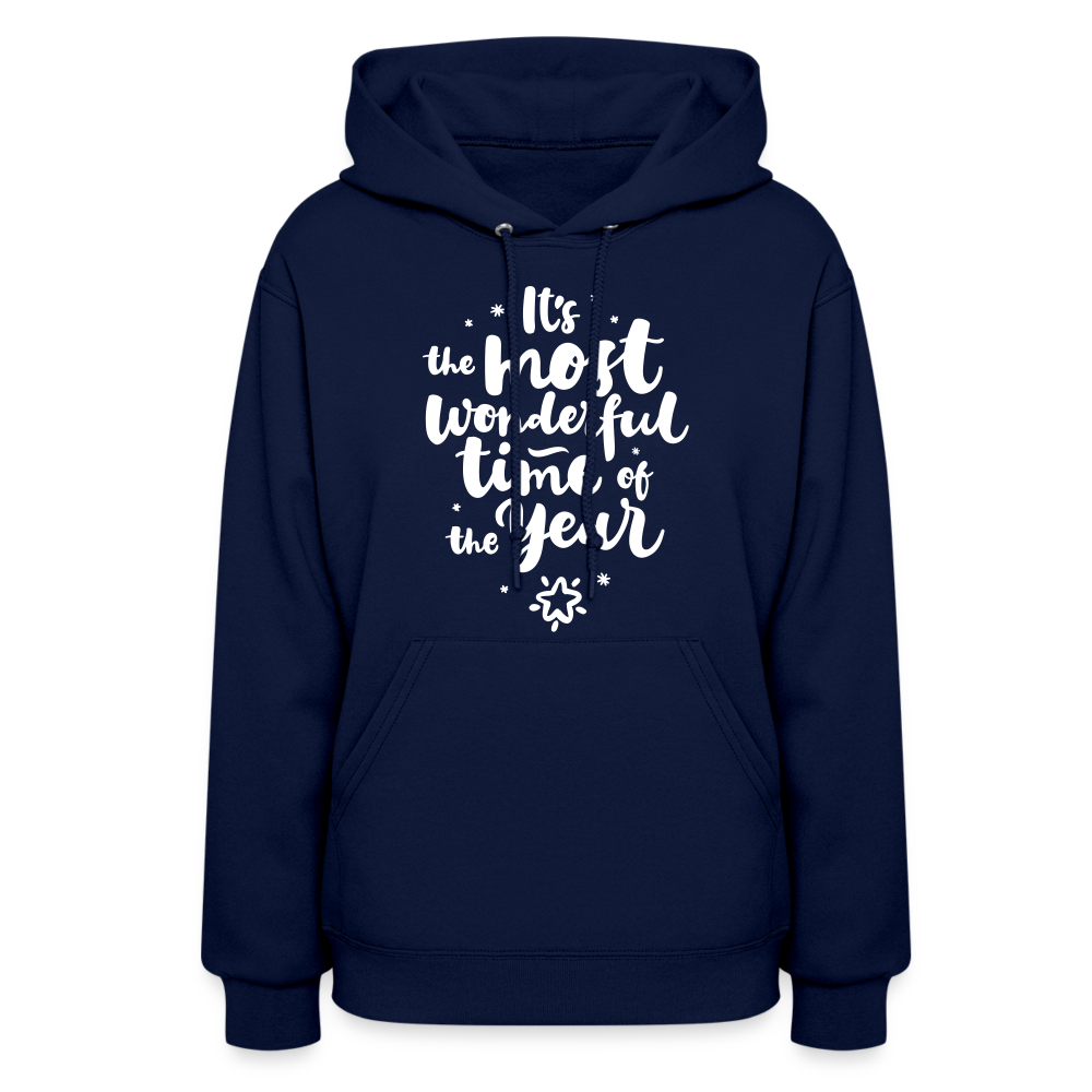 Christmas Hoodies for Her | It's the most wonderful time of the Year |Women's Hoodie - navy