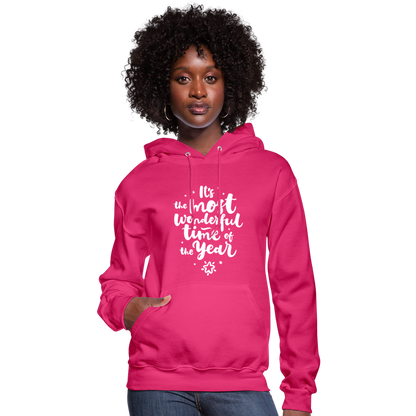 Christmas Hoodies for Her | It's the most wonderful time of the Year |Women's Hoodie - fuchsia