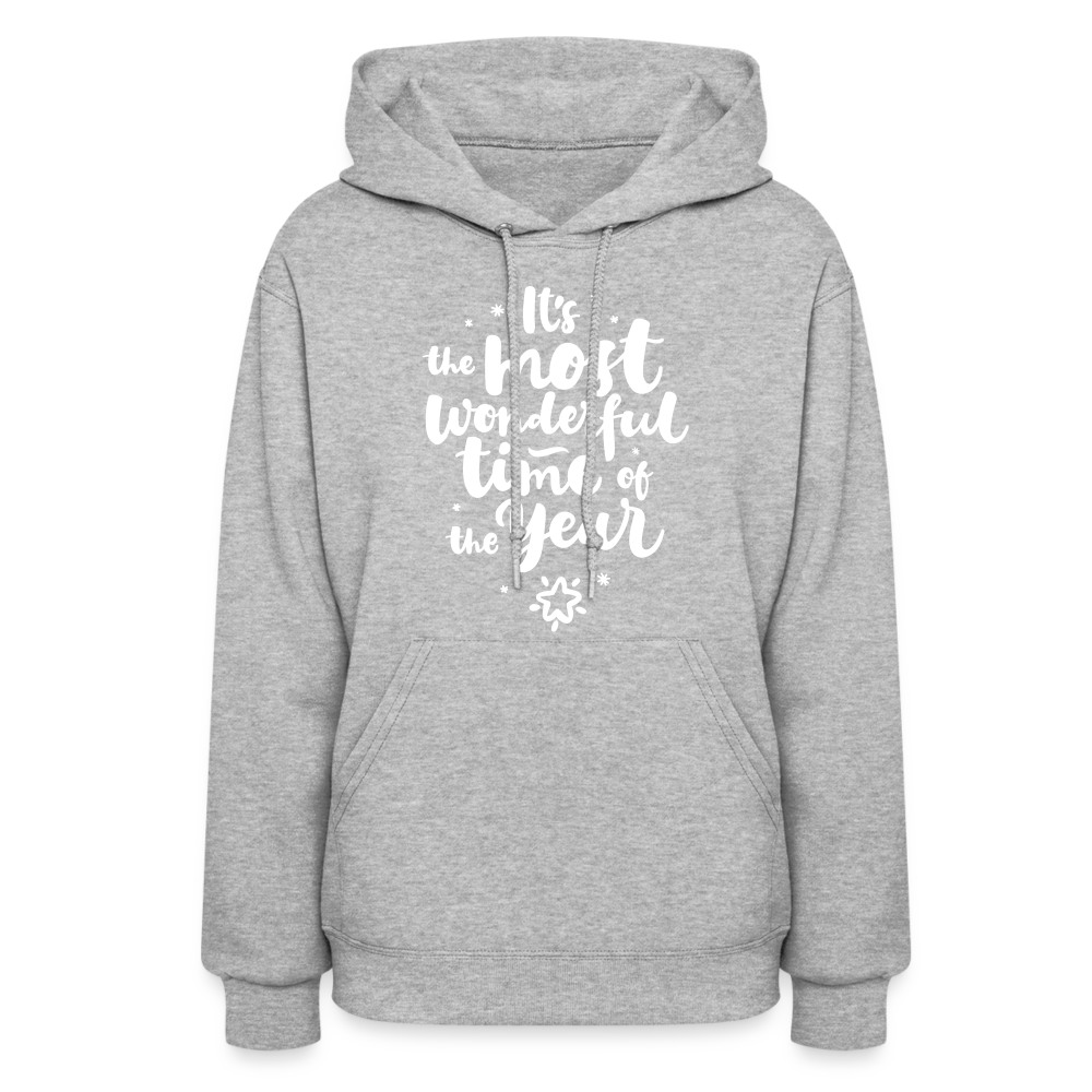 Christmas Hoodies for Her | It's the most wonderful time of the Year |Women's Hoodie - heather gray