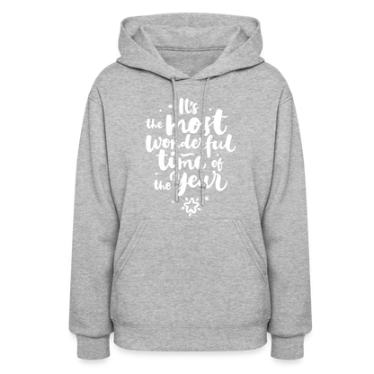 Christmas Hoodies for Her | It's the most wonderful time of the Year |Women's Hoodie - heather gray