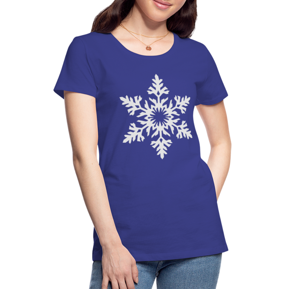 Snowflake Design T-Shirt For Women | Women’s Premium T-Shirt - royal blue