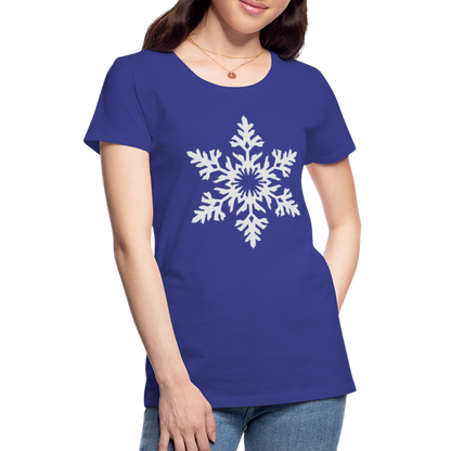 Snowflake Design T-Shirt For Women | Women’s Premium T-Shirt - royal blue