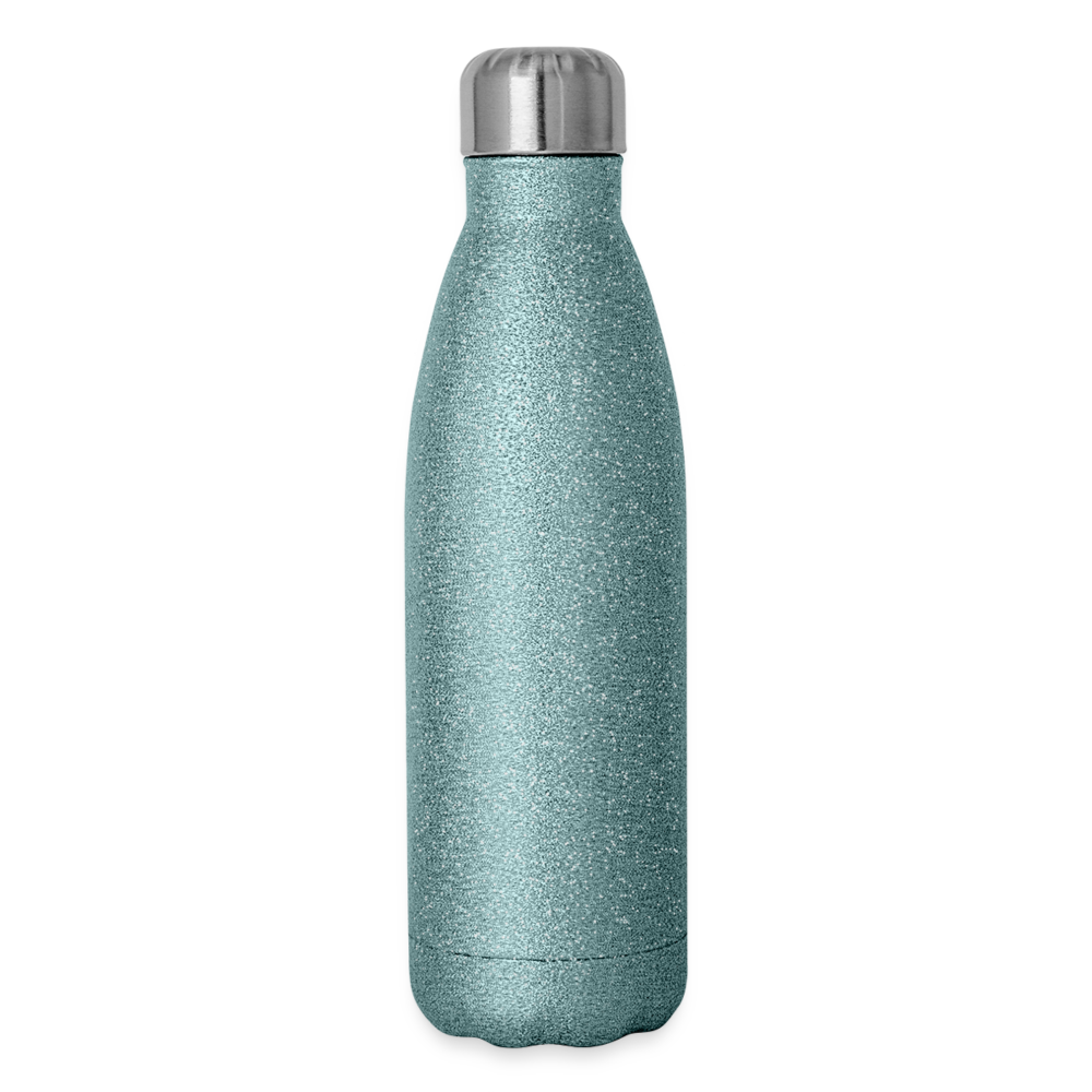 Insulated Stainless Steel Water Bottle - turquoise glitter