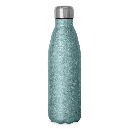 Insulated Stainless Steel Water Bottle - turquoise glitter