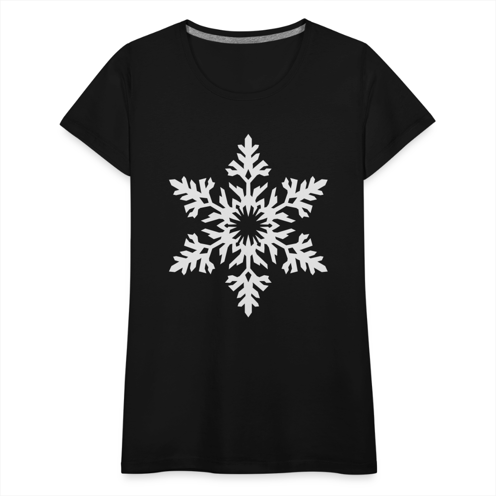 Snowflake Design T-Shirt For Women | Women’s Premium T-Shirt - black