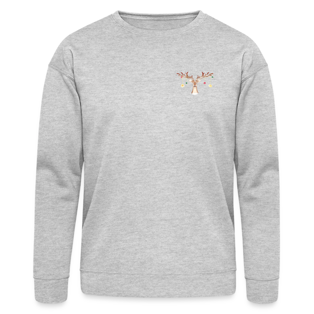 Reindeer with Decorative Hanging Ornaments | Bella + Canvas Unisex Sweatshirt - heather gray