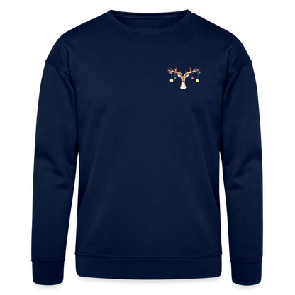 Reindeer with Decorative Hanging Ornaments | Bella + Canvas Unisex Sweatshirt - navy