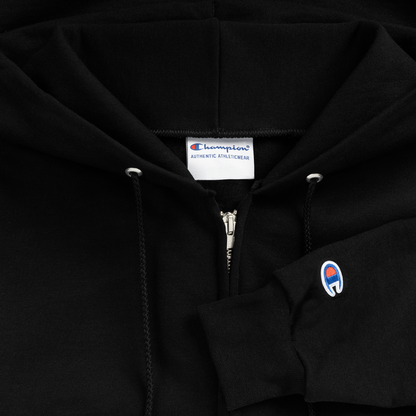 Champion Unisex Full Zip Hoodie – Classic Comfort & Everyday Style - black