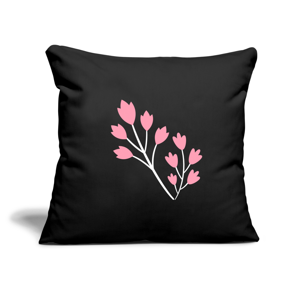 Throw Pillow Cover 18” x 18” - black