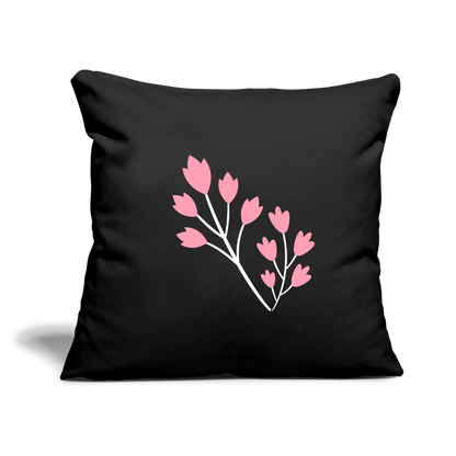 Throw Pillow Cover 18” x 18” - black