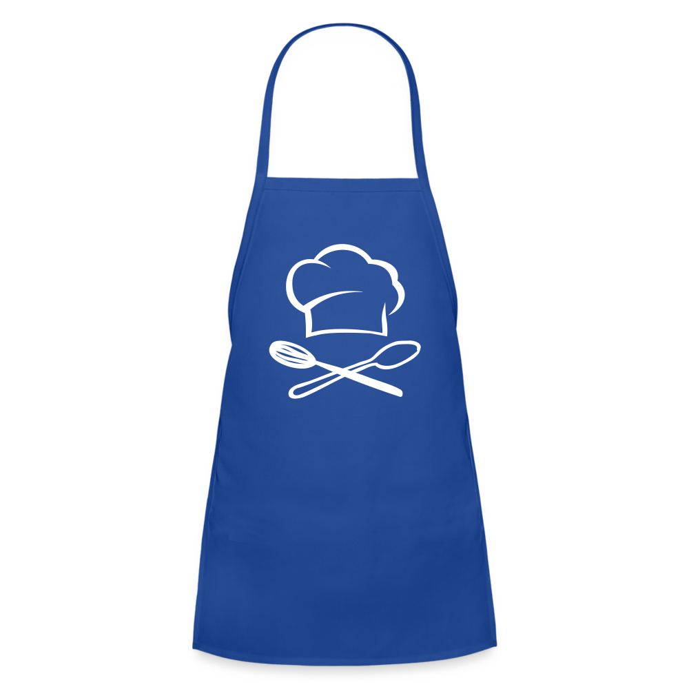 Kids' Apron with Cooking Emblem – Fun & Functional for Little Chefs - royal blue