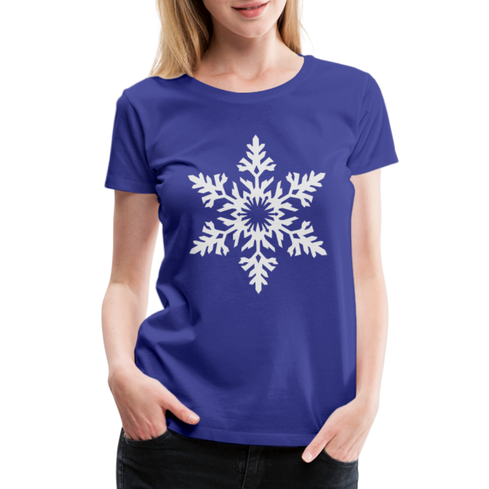 Snowflake Design T-Shirt For Women | Women’s Premium T-Shirt - royal blue