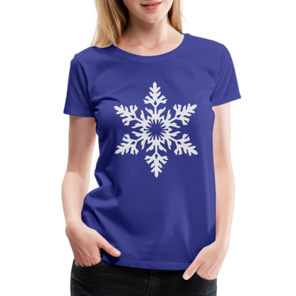 Snowflake Design T-Shirt For Women | Women’s Premium T-Shirt - royal blue