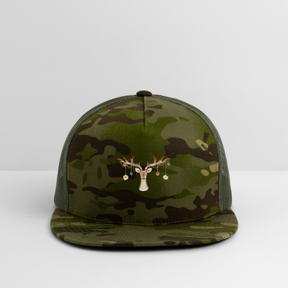 Reindeer with Decorative Hanging Ornaments | Trucker Hat - MultiCam\green