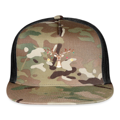 Reindeer with Decorative Hanging Ornaments | Trucker Hat - MultiCam\black