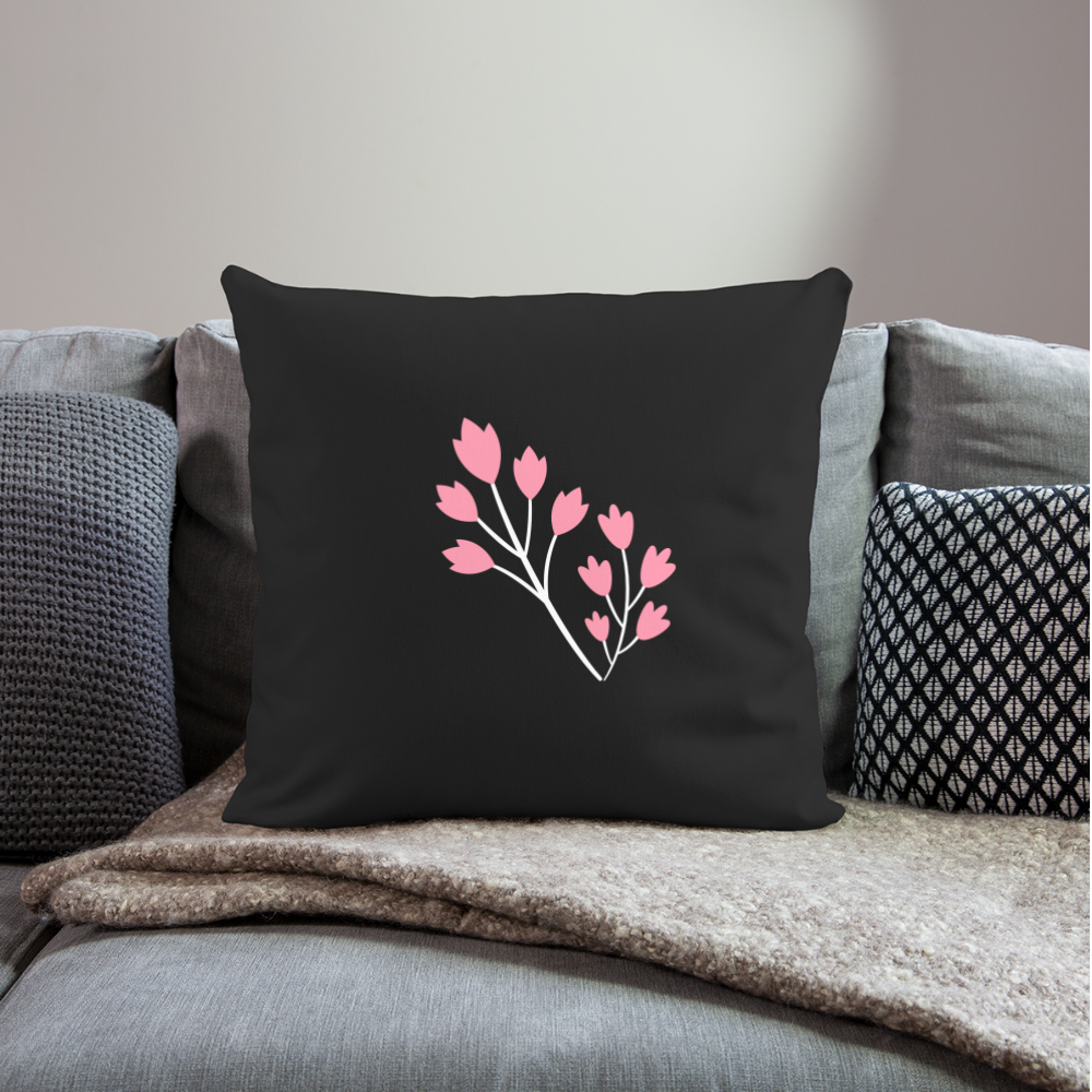 Throw Pillow Cover 18” x 18” - black