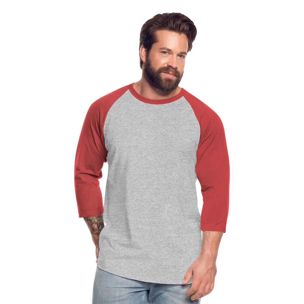 Baseball T-Shirt– Timeless Style & Comfort - heather gray/red