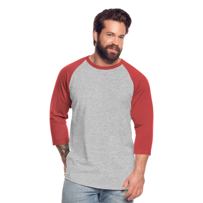 Baseball T-Shirt– Timeless Style & Comfort - heather gray/red