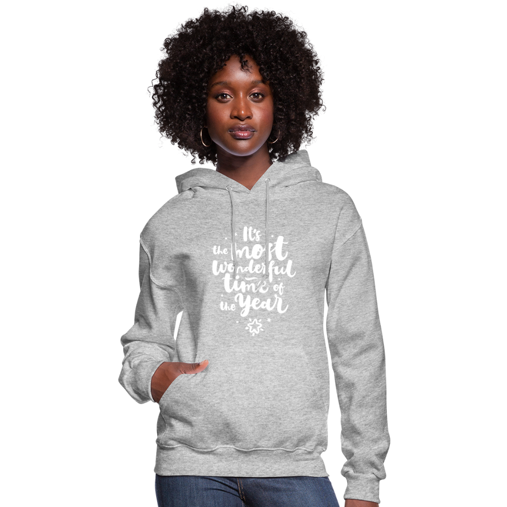 Christmas Hoodies for Her | It's the most wonderful time of the Year |Women's Hoodie - heather gray